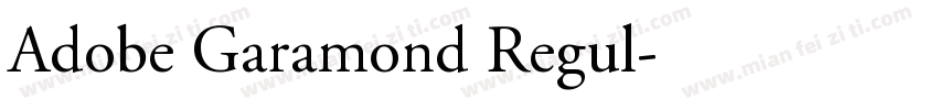 Adobe Garamond Regul字体转换